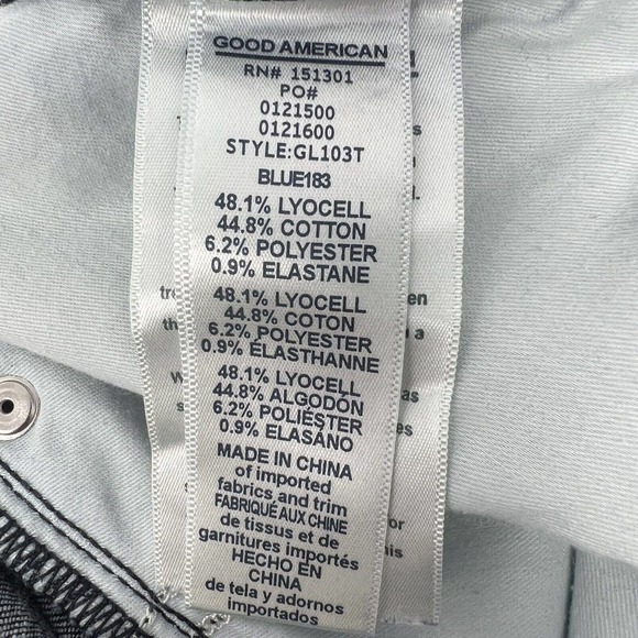 Good American Womens 16 Good Legs High Rise Crop Stretch Denim Blue Jeans - Picture 5 of 10